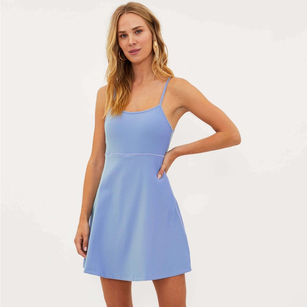 Beach Riot Light Blue Athletic Tank Dress